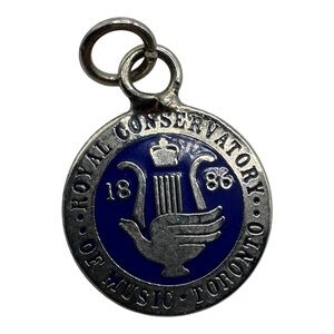 Vintage 0.5” Royal Conservatory of Music Toronto Medal Charm – 1886 –‎ Blue